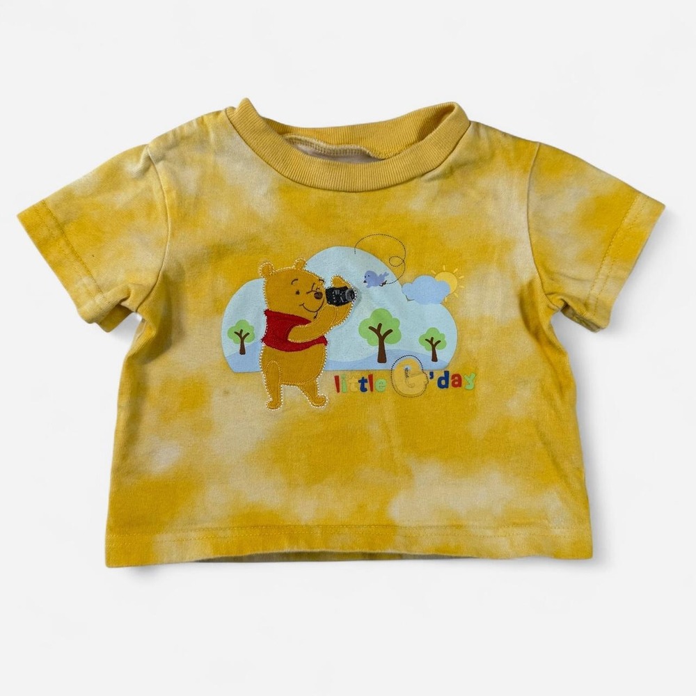 Disney Winnie the Pooh Little G'day Yellow Tie-Dye Baby T-Shirt 6-9M